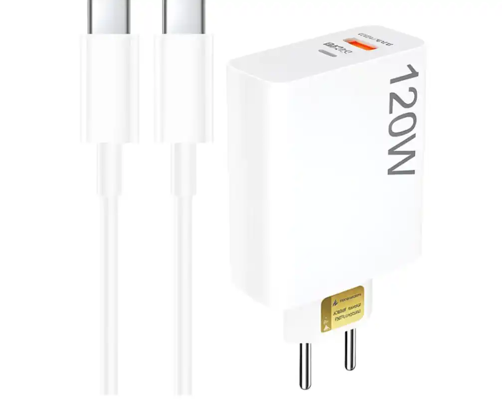 Carregador de Celular Turbo 120w PD USB com Cabo Type-C 1M LEHMOX Carregador de Celular Turbo 120w PD USB com Cabo Type-C 1M LEHMOX - Imagem 1