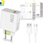 Carregador de Celular Turbo 33W USB com Cabo Type-C 1 Metro LEHMOX