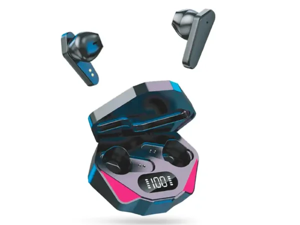 Fone de Ouvido Bluetooth Gamer 5.3 com Led e Display LCD