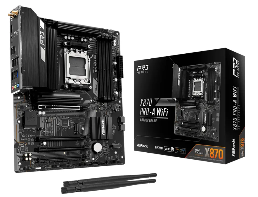 PLACA-MAE-ASROCK-X870-PRO-A-WIFI-SOCKET-AM5-DDR5-ATX.webp PLACA MÃE ASROCK X870 PRO - A WIFI, SOCKET AM5, DDR5, ATX - Imagem 1