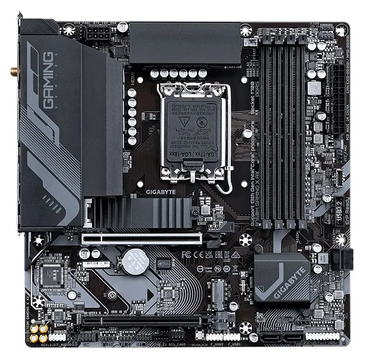 PLACA-MAE-GIGABYTE-B760-M-GAMING-X-AX-LGA-1700-WIFI-DDR5-mATX.webp PLACA MÃE GIGABYTE B760 M GAMING X AX, LGA 1700, WIFI, DDR5, mATX - Imagem 1