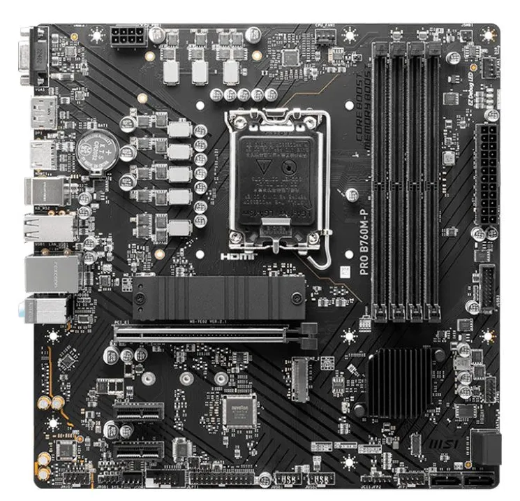 PLACA-MAE-MSI-PRO-B760-M-P-LGA-1700-DDR5-mATX.webp PLACA MÃE MSI PRO B760 M - P, LGA 1700, DDR5, mATX - Imagem 1